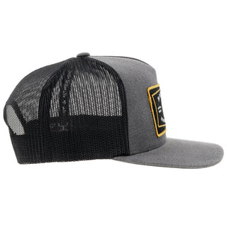 "Rank Stock" Hooey Hat Charcoal with Black/Gold Patch