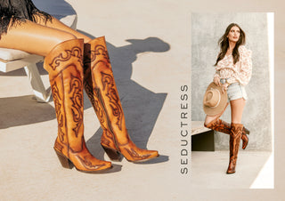 Dan Post Women's Seductress Leather Snip Toe Fashion Boot - Chestnut