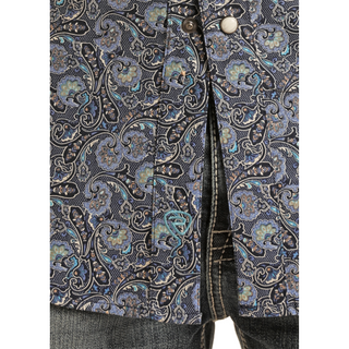 Rock & Roll Denim Tek Paisley Long Sleeve Snap Shirt