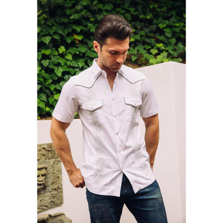 Men's Modern White GUAYABERA Shirt