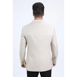 Platini Men's Modern Fit Blazer - Beige