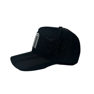 "M" Mexico W/ Black Rhinestones Hat - Black