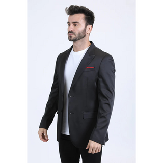 Platini Men's Modern Fit Blazer - Black