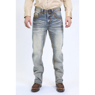 Platini Holt Men's Blue Slim Boot Cut Jeans