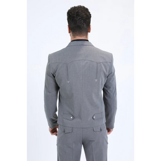 Platini Men's Western Sport Suit - Grey