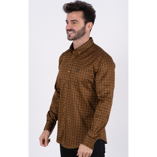 Platini Men’s Casual Western Print Shirt