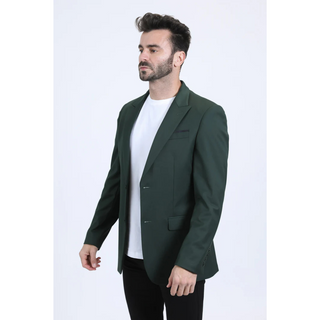 Platini Men's Modern Fit Blazer - Forest Green