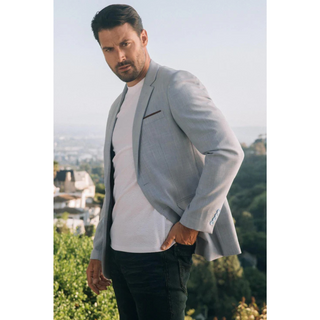 Platini Men's Modern Fit Blazer - Blue