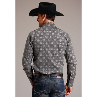Stetson Men's Medallion Print Long Sleeve Snap Western Shirt