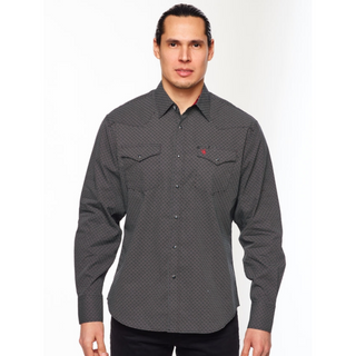 Rodeo Men's Western Print Long Sleeve