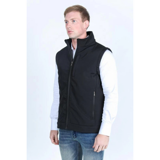 Mens Softshell Conceal Carry Water-Resistant  Vest - Black