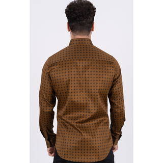 Platini Men’s Casual Western Print Shirt