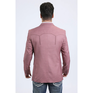 Platini Men's Double Button Western Blazer - Salmon