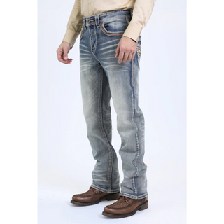 Platini Holt Men's Blue Slim Boot Cut Jeans