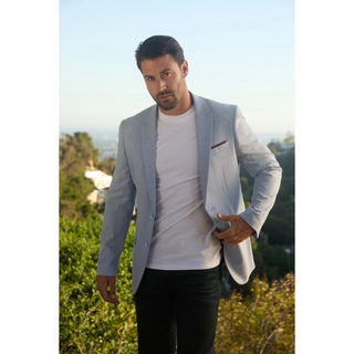 Platini Men's Modern Fit Blazer - Blue