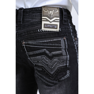 Platini Holt Men's Black Slim Boot Cut Jeans