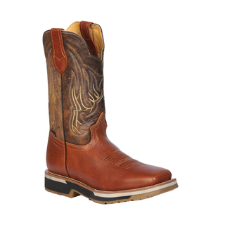 Establo Men’s Rodeo Boot - Bovine Grizzly Leather in Honey