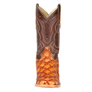 El General Men's Exotic Monster Fish Rodeo Boots - Honey