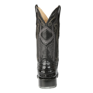 El General Men's Exotic Caiman Belly Cowboy Boots - Black