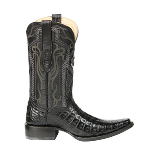 El General Men's Exotic Caiman Belly Cowboy Boots - Black