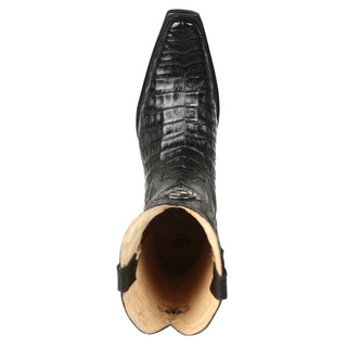 El General Men's Exotic Caiman Belly Cowboy Boots - Black