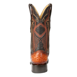 El General Men's Exotic Caiman Belly Cowboy Boots - Cognac