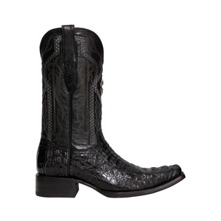 El General Men's Exotic Caiman Nuca Cowboy Boots - Black