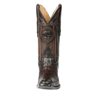 El General Men's Exotic Caiman Nuca Cowboy Boots - Brown