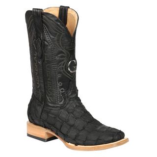 El General Men's Exotic Monster Fish Rodeo Cowboy Boots - Black