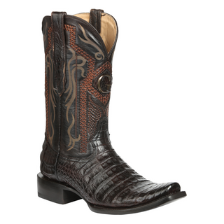 El General Men's Exotic Caiman Belly Cowboy Boots - Brown