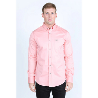 Platini Men's Modern Fit Pink Dress Shirt