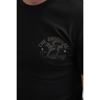Platini Men’s Modern Fit Cotton Stretch T-Shirt - Black