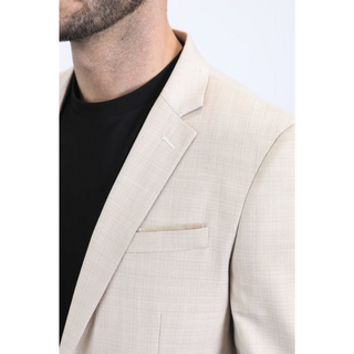 Platini Men's Modern Fit Blazer - Beige