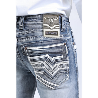 Platini Holt Men's Blue Slim Boot Cut Jeans