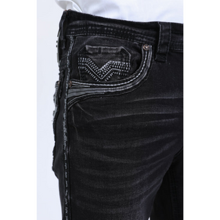 Platini Holt Men's Black Slim Boot Cut Jeans