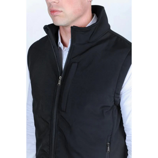 Mens Softshell Conceal Carry Water-Resistant  Vest - Black
