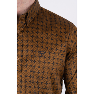 Platini Men’s Casual Western Print Shirt