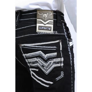 Platini Holt Men's Black Slim Boot Cut Jeans