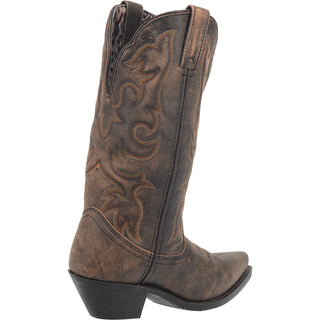 Laredo Women's Access Wide Calf Western Boot - Black/Tan