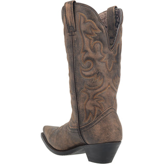 Laredo Women's Access Wide Calf Western Boot - Black/Tan