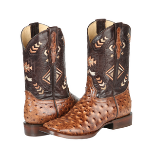 El General Rodeo Boot - Printed Ostrich Shedron