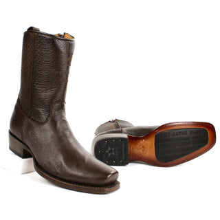 Pair of Genuine Deer boots feature a rich full-grain leather finish paired with beautiful detailing