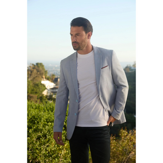 Platini Men's Modern Fit Blazer - Blue