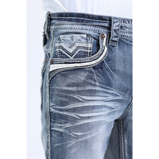 Platini Holt Men's Blue Slim Boot Cut Jeans