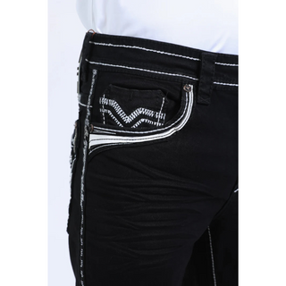 Platini Holt Men's Black Slim Boot Cut Jeans