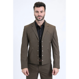 Platini Men's Western Sport Suit - Brown