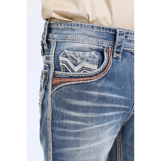 Platini Holt Men's Blue Slim Boot Cut Jeans