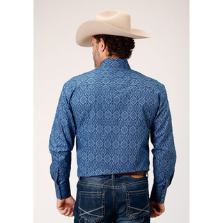 Roper Men's Medallion Paisley Long Sleeve Snap Western Shirt