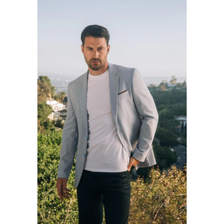 Platini Men's Modern Fit Blazer - Blue