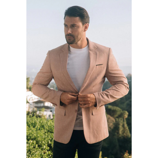 Platini Men's Modern Fit Blazer - Pink